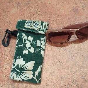 Vintage Ron Jon Sunglasses Case with Tortoise Nine West Sunglasses